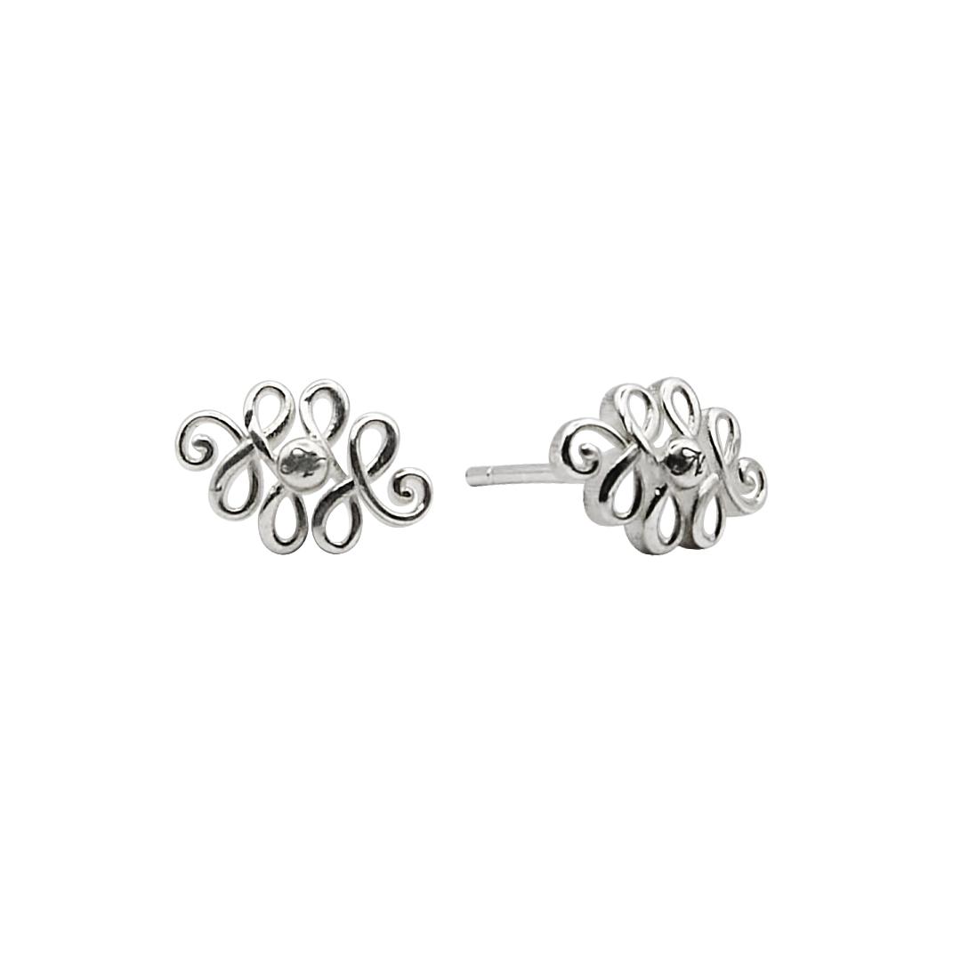 [silver925] spiral earrings-silver