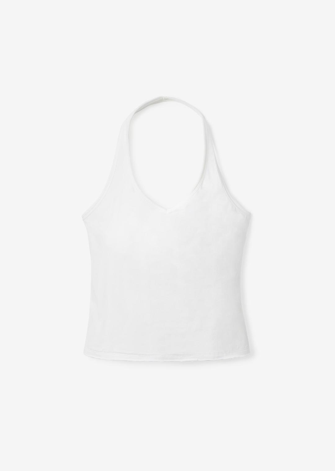 BASIC HALTER TOP WHITE