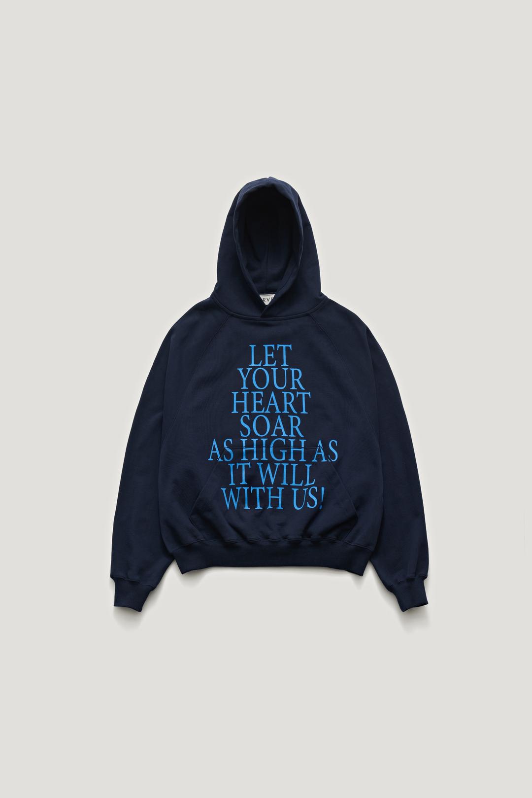 LETTERING RAGLAN HOODIE_NAVY /  ₩137,000