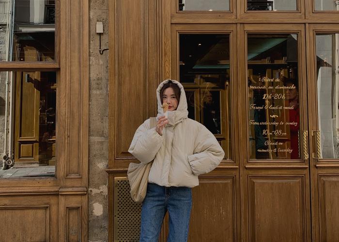 [made prostj] 위시 후드 패딩 (2colors)