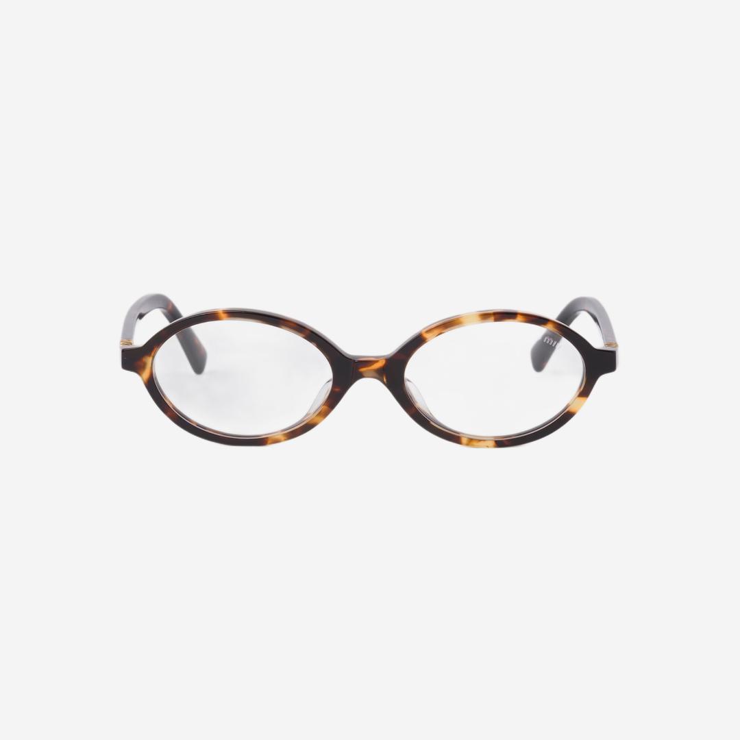 (W) Miu Miu Regard Sunglasses Blue Lenses Honey Tortoiseshell Acetate Standard fit