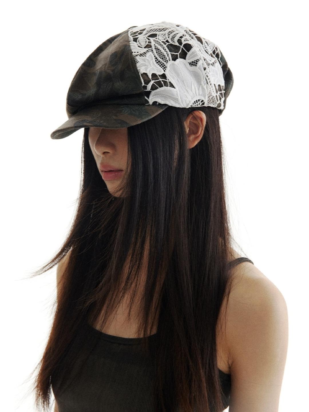 CONP Vintage Camo Lace Beret