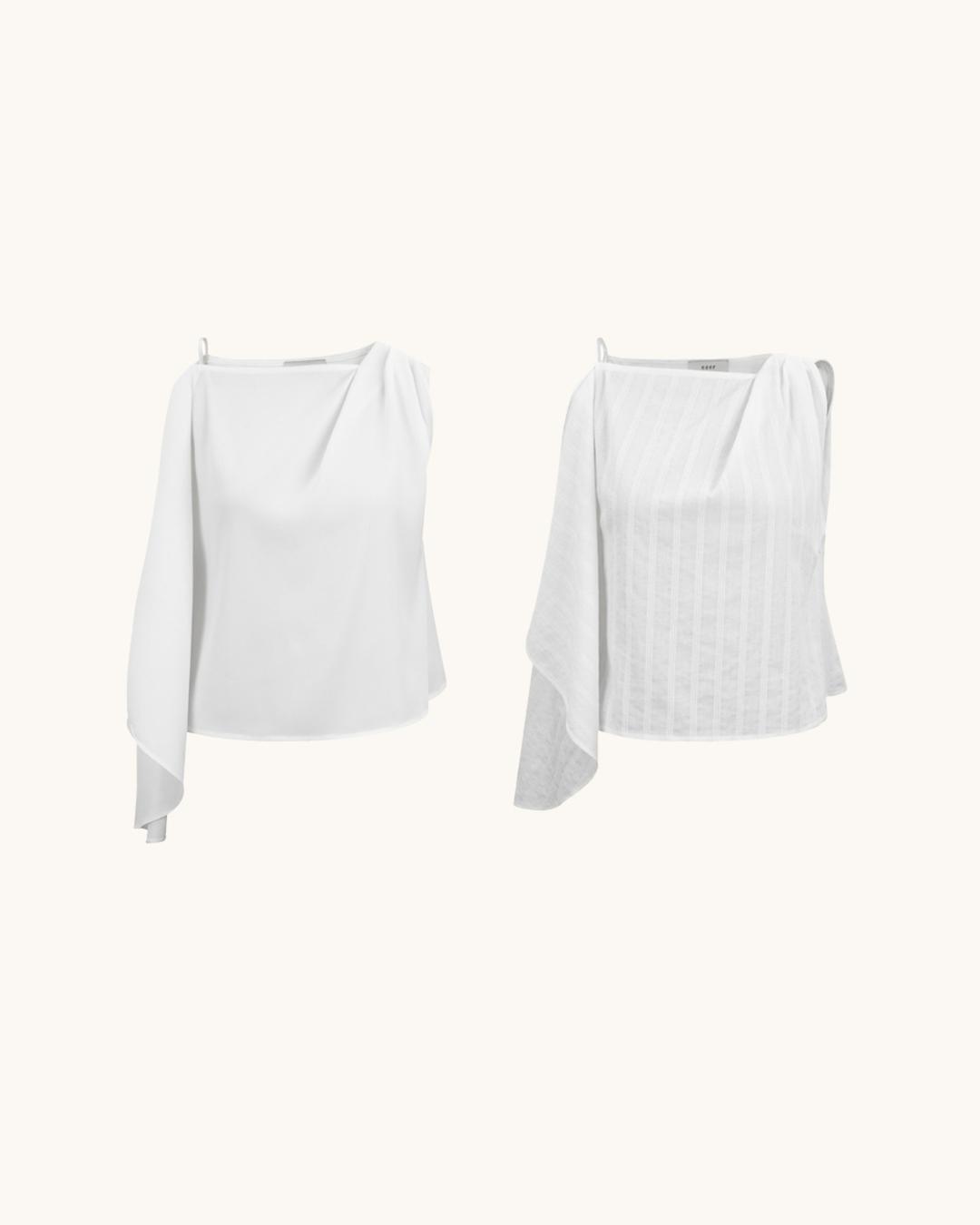 [made by ezer] 루니카 슬리브리스 블라우스