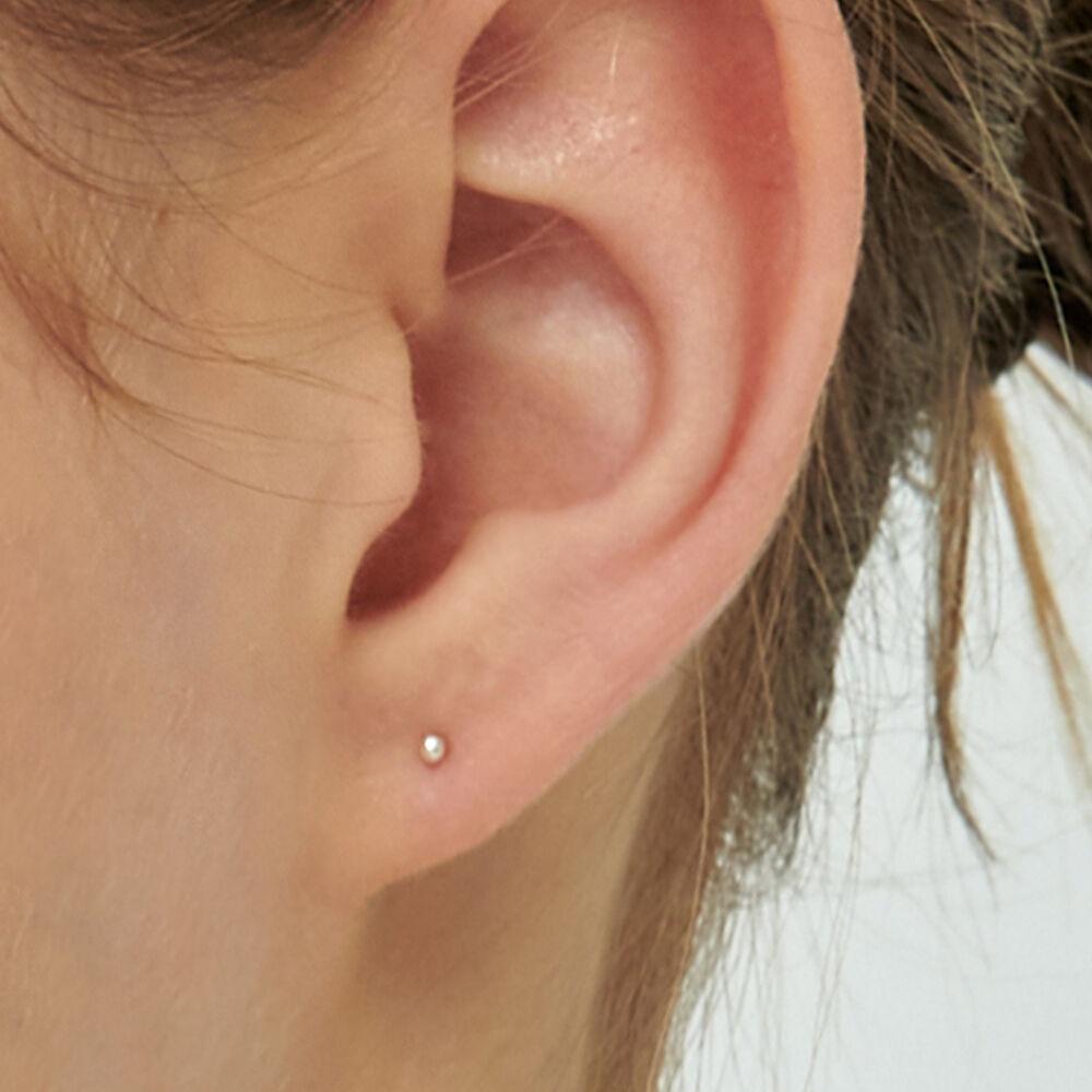 TS054 [Silver925] Tiny ball earrings