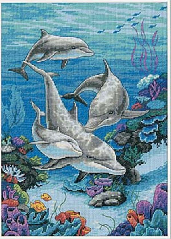외국 십자수패키지 Dimensions/ THE DOLPHINS DOMAIN-3830