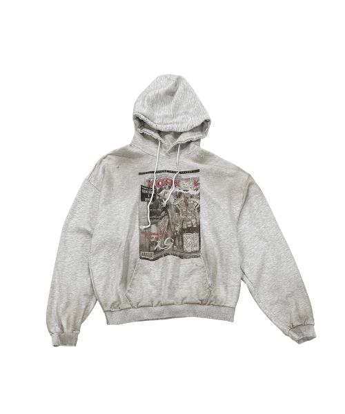 [GRAILZ X KOIN SEOUL] MAGAZINE DIRTY HOODIE [MELANGE GRAY]