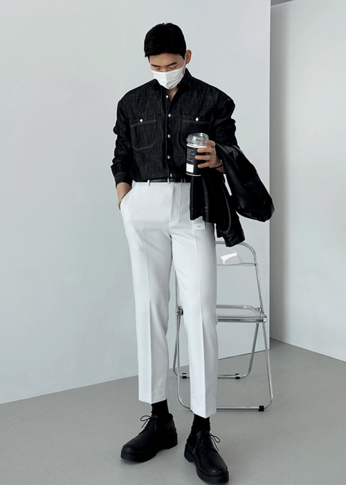 앤더스 생지 데님셔츠