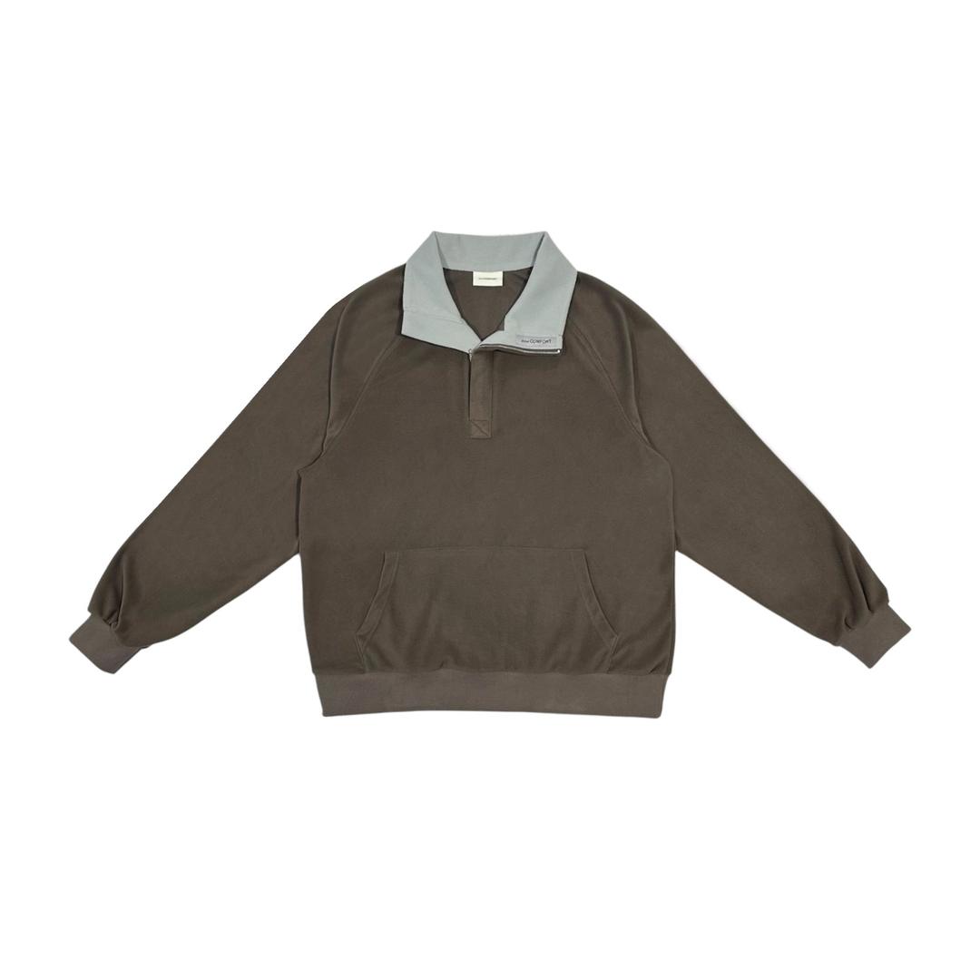 24-005 FLEECE PULLOVER (MILK CHOCOLATE)