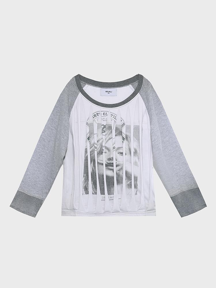 세발리 화이트 슬래시드 티셔츠 SSTSHIRT1WHITE