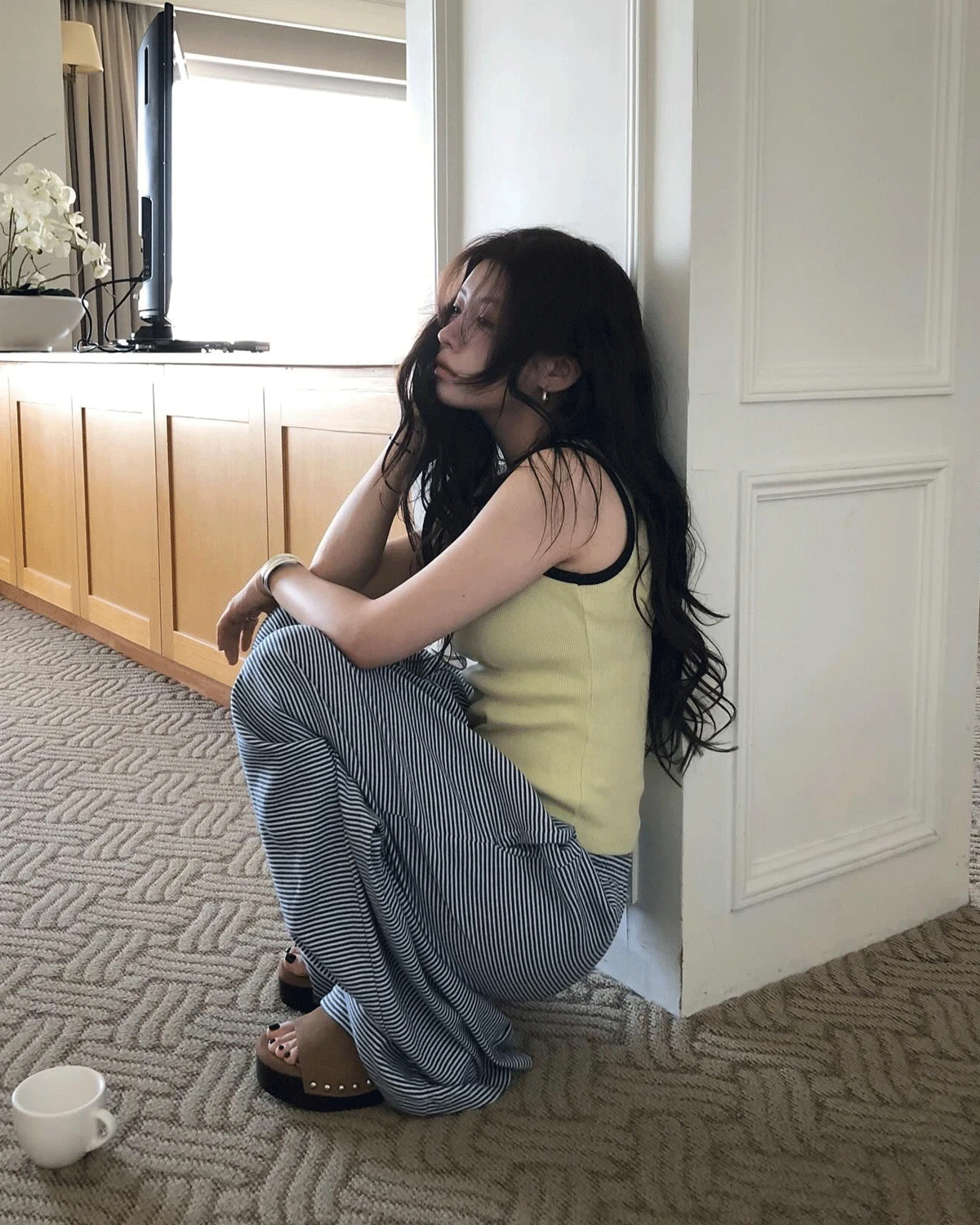 H Q*MK PICK!) STRIPE STRING PANTS (2COLOR)