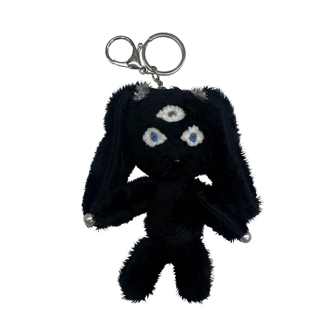three-eyed black bunny