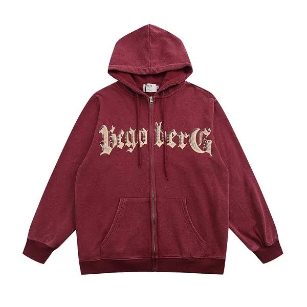 [🚀당일발송/주문폭주🤩] 가바바 남녀공용 스트리트 레트로 오버핏 후드집업 G77426 (빅사이즈 M~XL) (가을/가을옷/가을집업/특가할인)