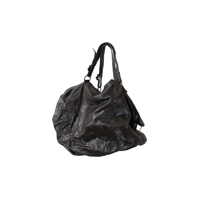 [CARNET ARCHIVE : 카르넷 아카이브] HAND PAINTED RECYCLED DUFFLE BAG OIL BLACK