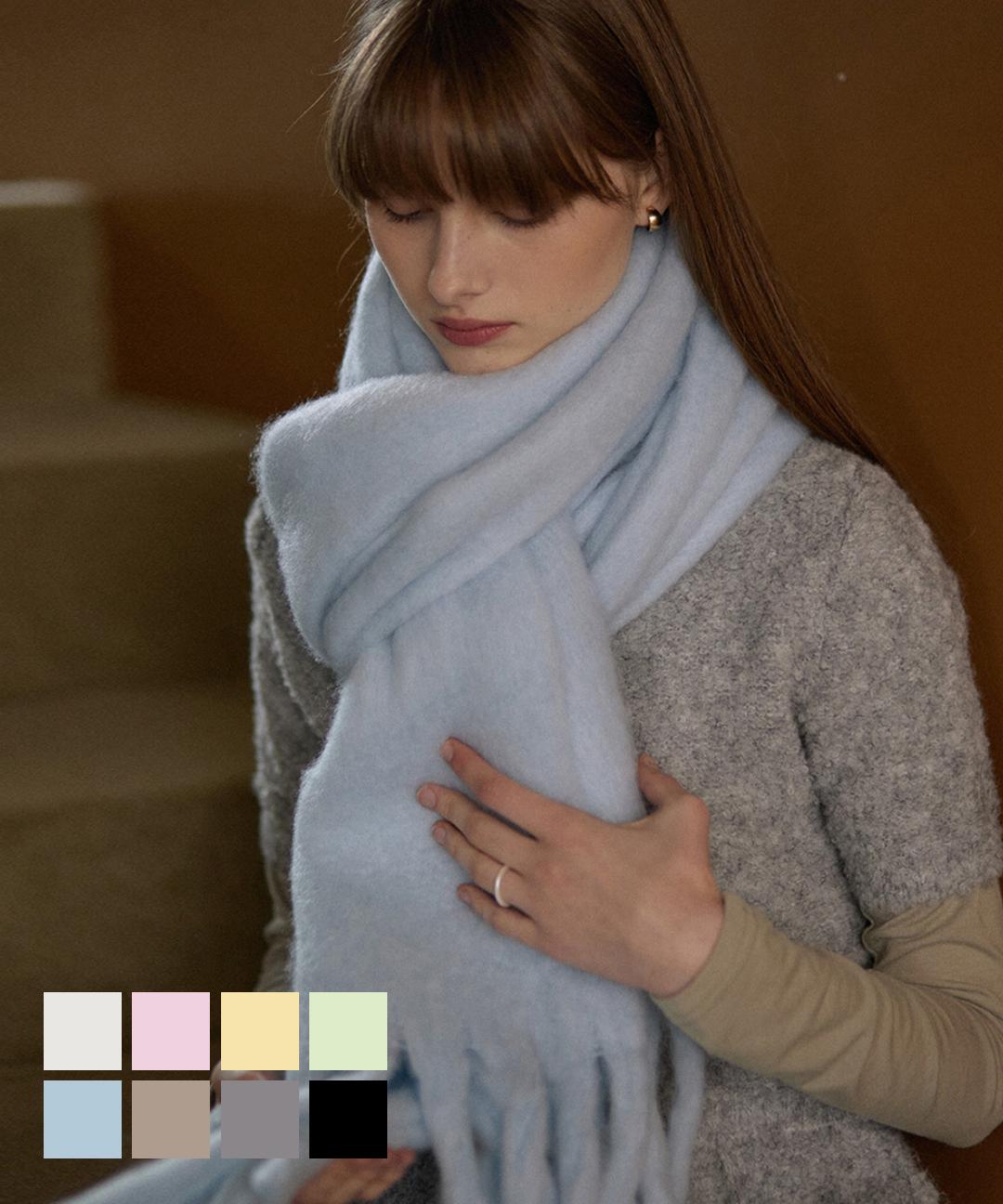 어다울 Woul long wide muffler - 8color