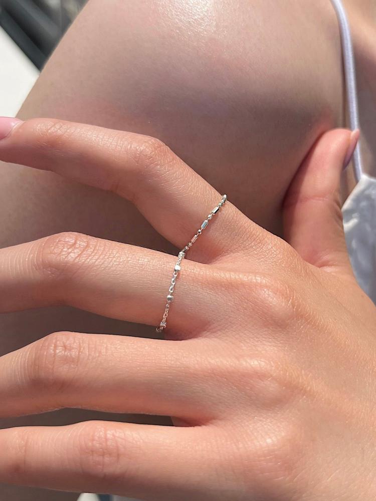 [실버925] 슬림 체인 반지 (2type)