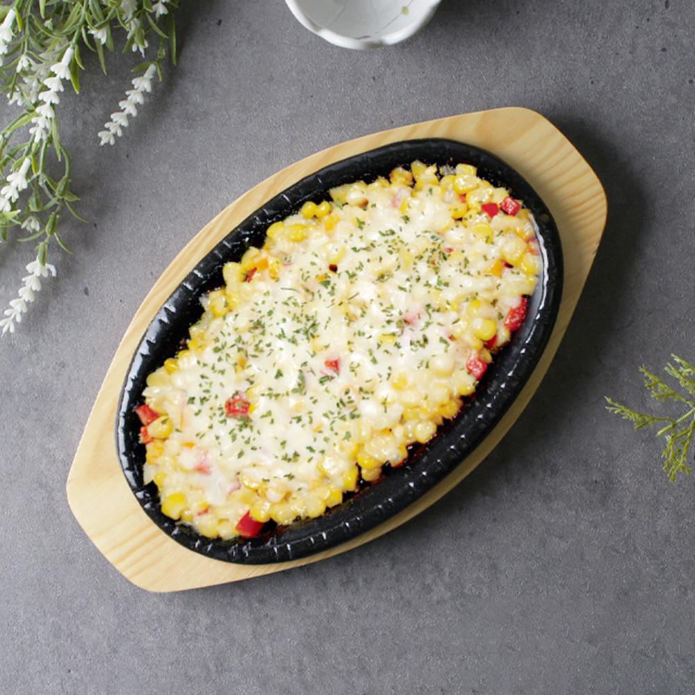 무쇠 주물 옥수수콘 콘치즈 철판 낮은 타원 1호