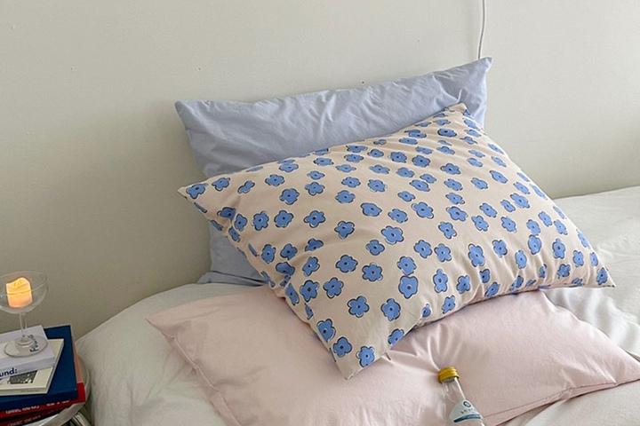 쥴리 플라워 베개커버 (베이지블루) 3size