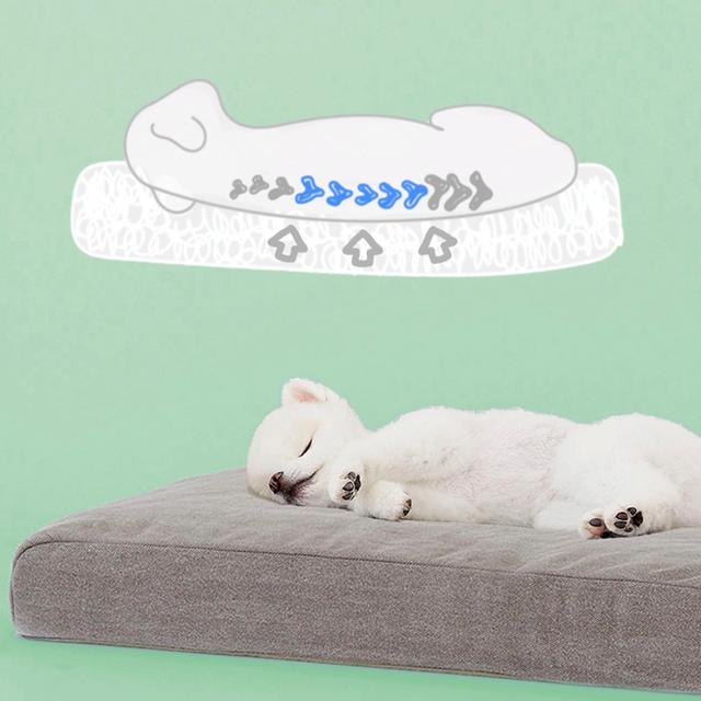 무아유 강아지 고양이 2단 디스크침대 쇼파 애견 침대 M 헤링본 오트밀