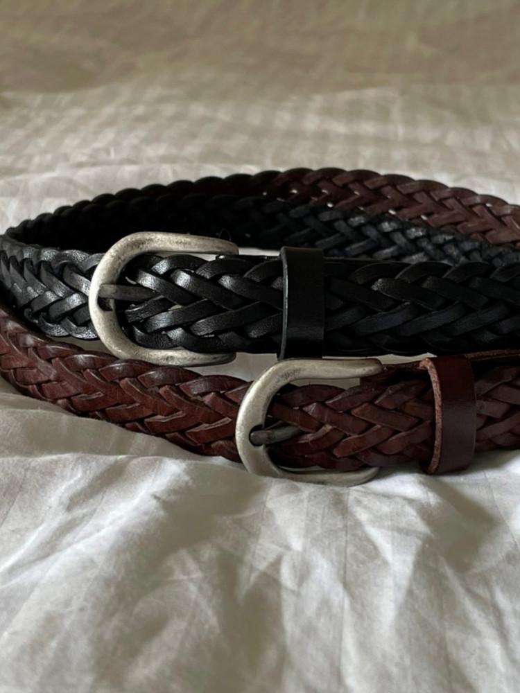 당일발송) 드온도 통가죽 위빙 벨트 (2color)