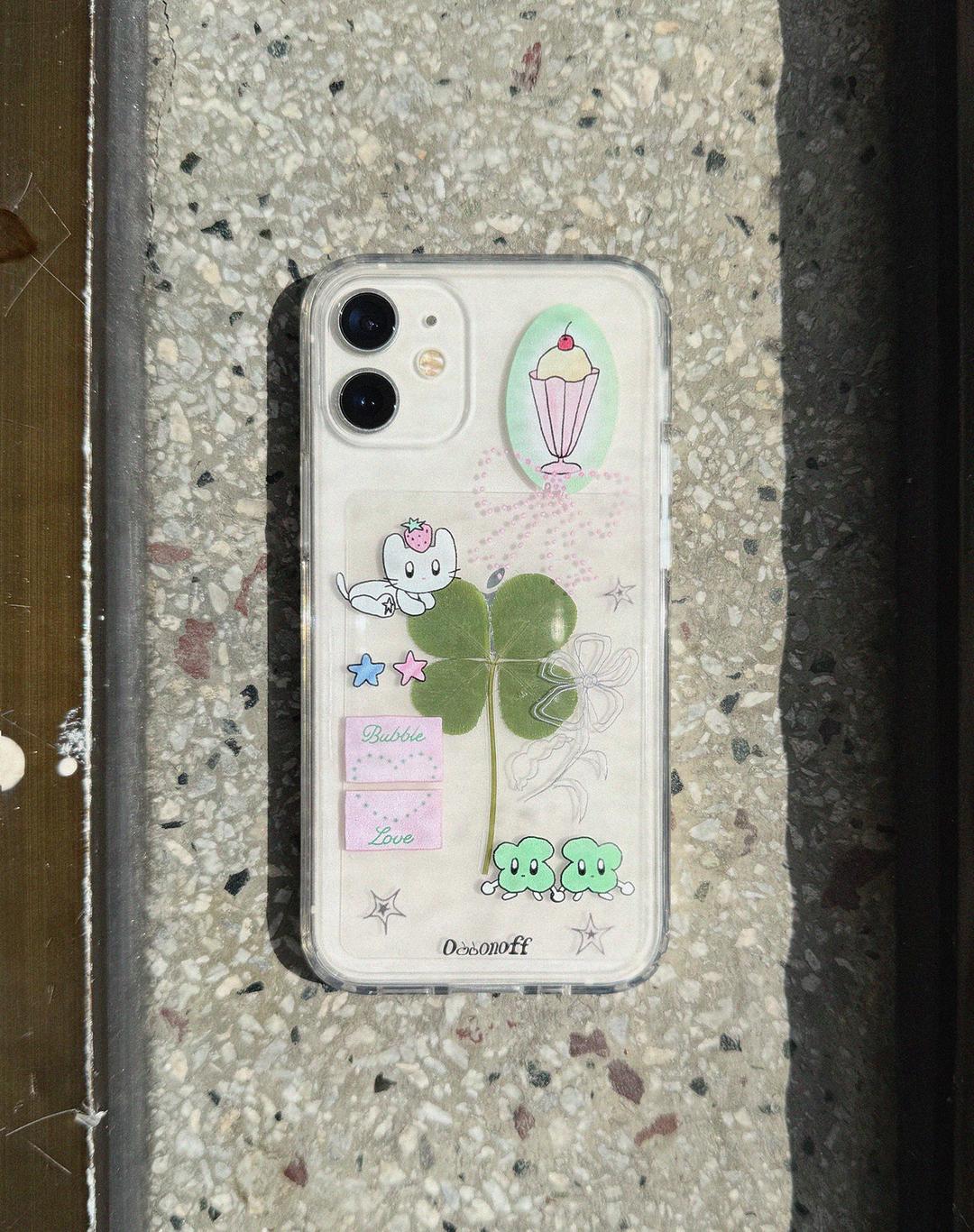 Mini Collage Phone Case(Pink&Green)