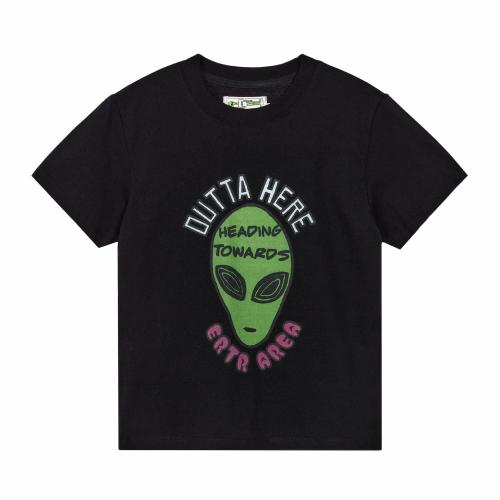 Alien Head 1/2 T-Shirt - Small Fit (Black)