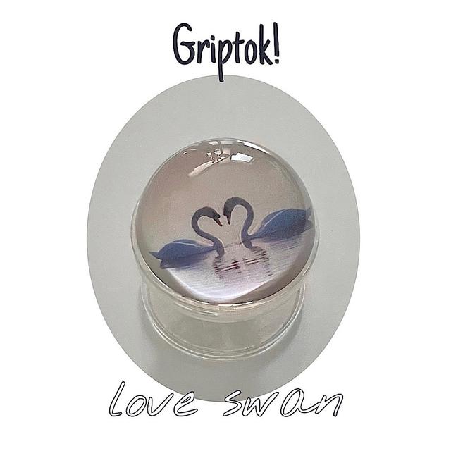 love swan griptok : 러브 백조 반구 그립톡 하트 , 사인코사인