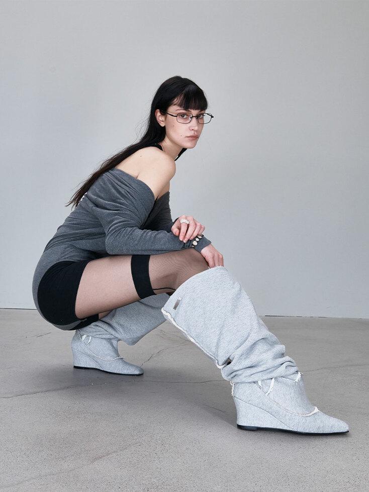 EFFY BOOTS (MELANGE GREY)