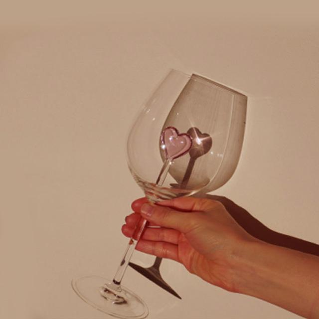 Premium 러브온 하트 와인잔 2P 세트 '카카오 단독'