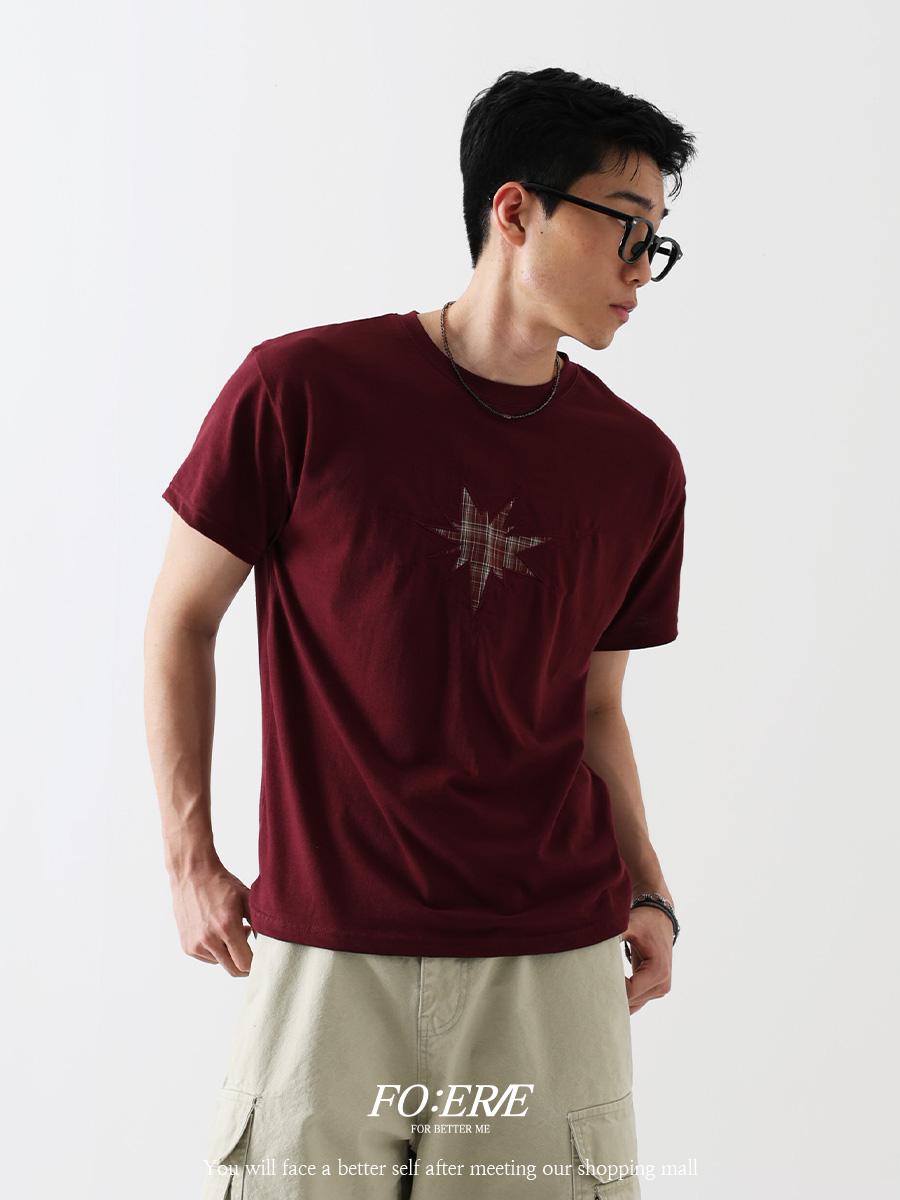 Check pung half t-shirt