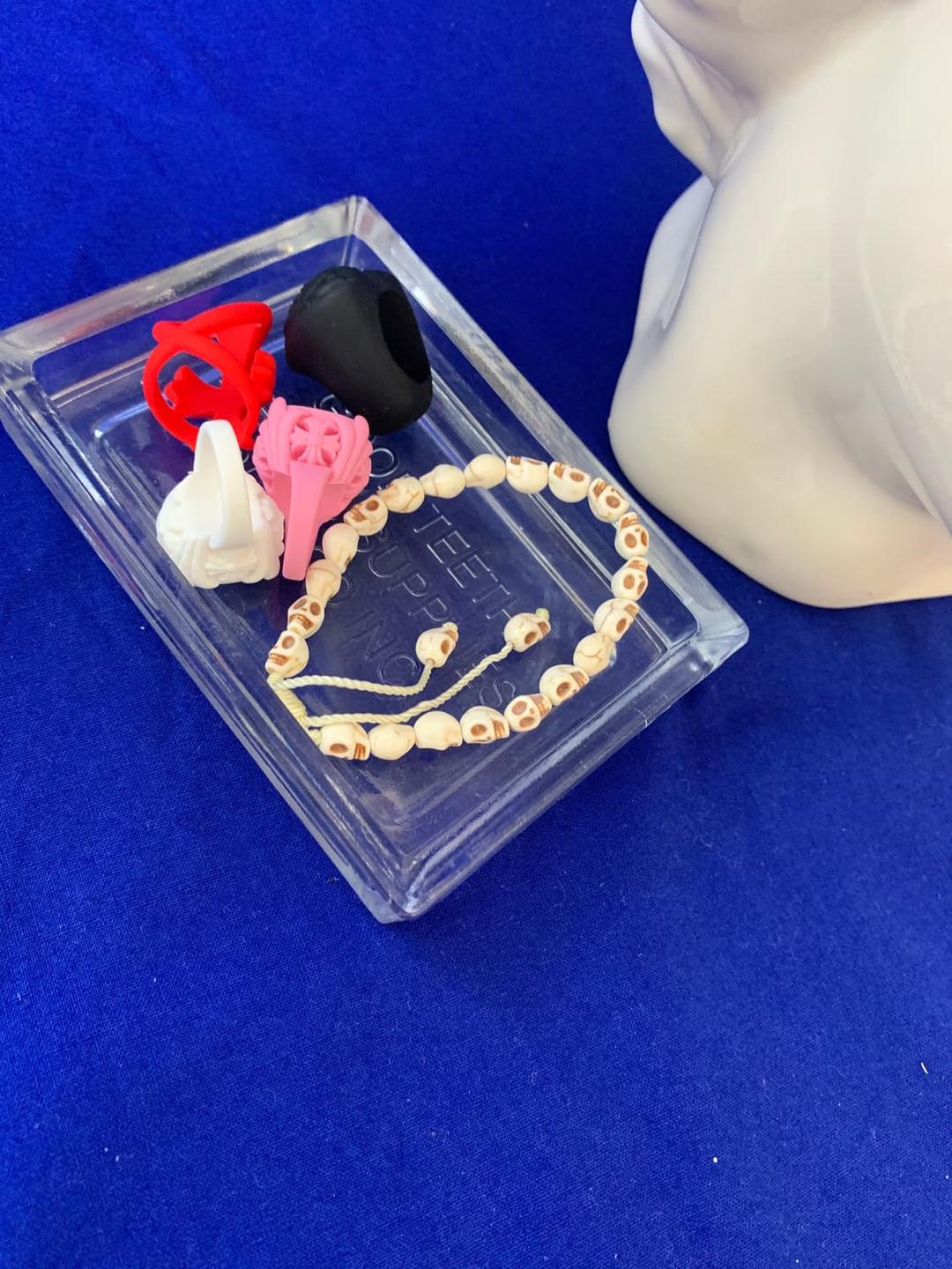 스컬 레이스 팔찌 skull lace bracelet | 후루츠패밀리