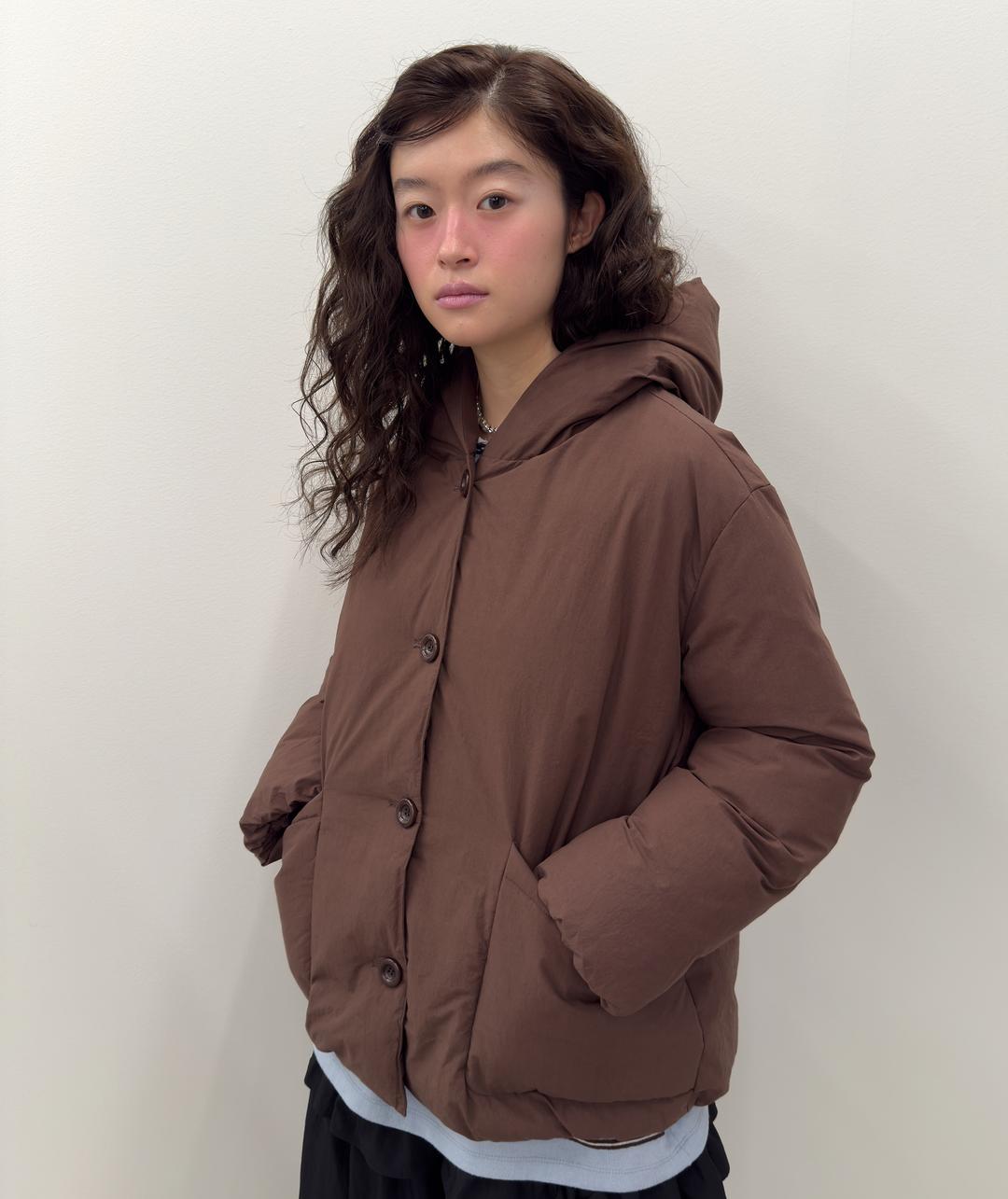 [10/2 예약발송] Cotton Hooded Puffer Jacket [Brown]