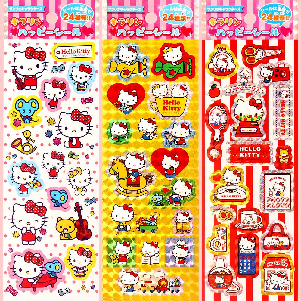 헬로키티 홀로그램 씰스티커 다꾸 폴꾸 탑꾸 스티커