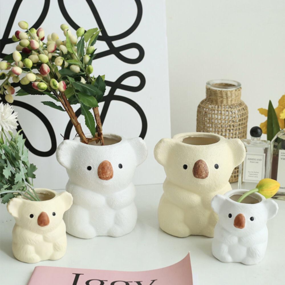 귀여운 코알라 세라믹 화분 토분 [2size 동물 캐릭터 다육이 선인장 식물 인테리어 미니 소형 예쁜 화분]