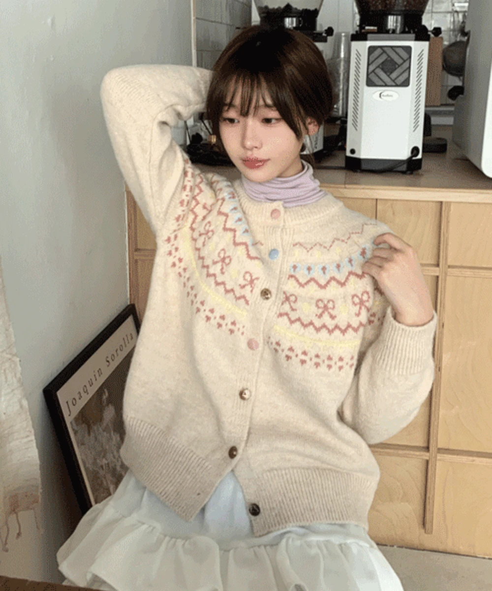 토쿠 노르딕 리본 가디건