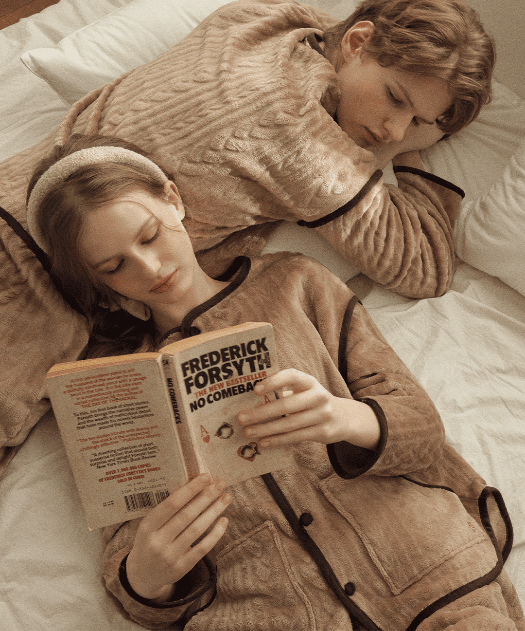 에블린 [남녀공용][커플파자마] 극세사 케이블 파자마_EBPPG1C13C