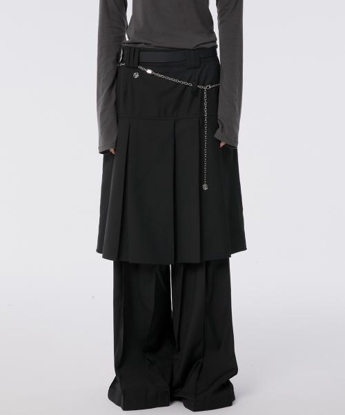 Pleats Midi Skirt (FL-243_Black)