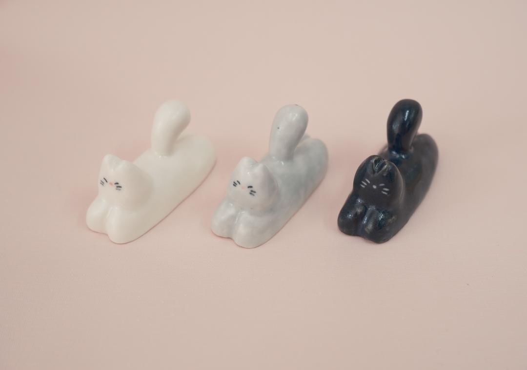 스트레칭 고양이 반지홀더