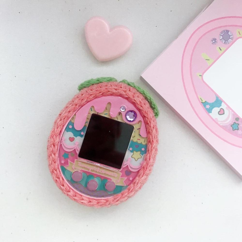 다마고치 복숭아 뜨개케이스/다마고치믹스미츠썸