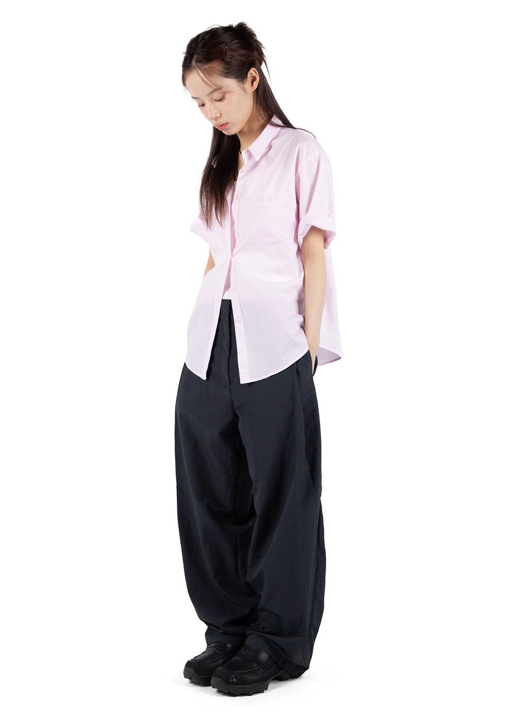 릿킴 NYLON SNAP CURVED PANTS