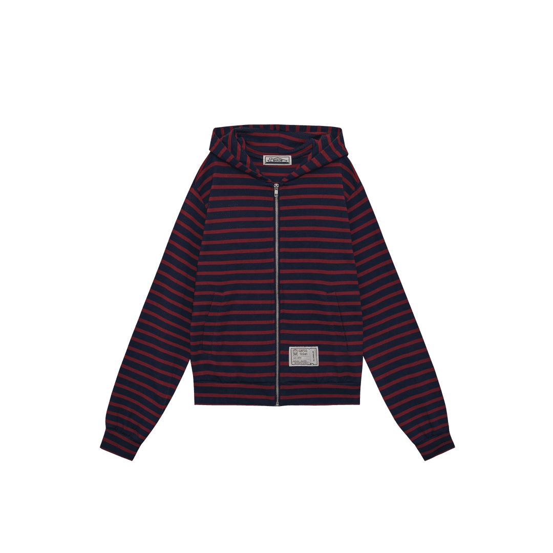 saros stripe zip-up - Red(1)