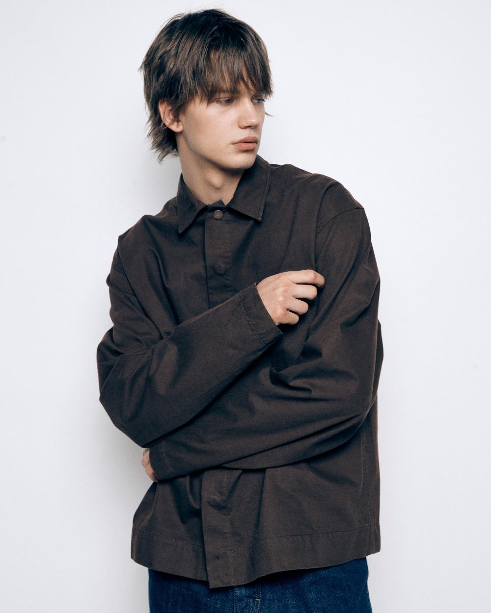 ★이동욱 착용★ 워크핏셔츠 Work Fit Shirts Men BROWN