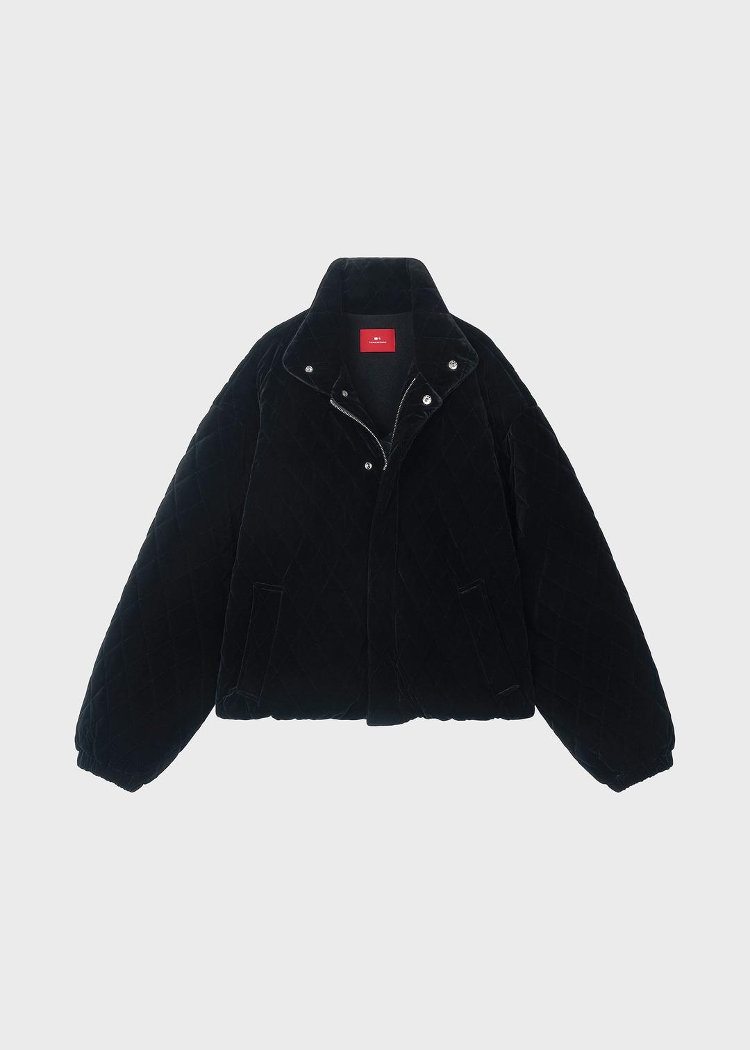 [2nd] Quilted Velvet Cocoon Bomber