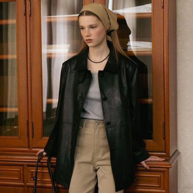 ITALIAN LAMBSKIN LEATHER JACKET BLACK