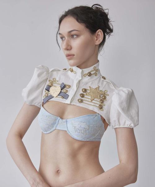 Marine Crop Shirt White