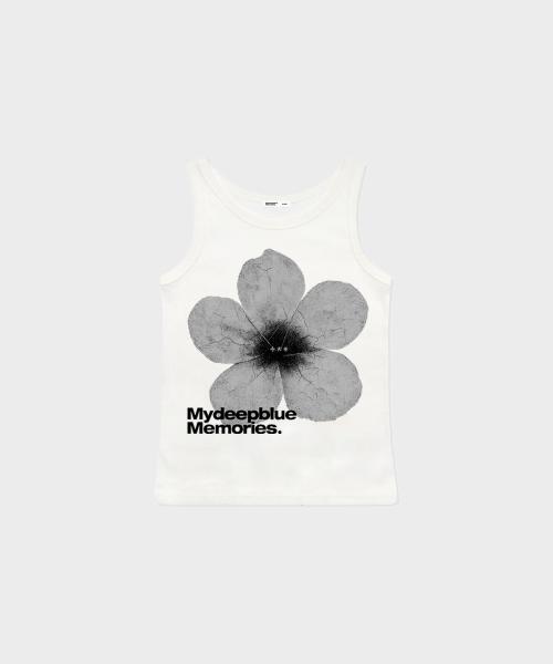 (W)WOMAN MM FLOWER SLEEVELESS #1 (WHITE)