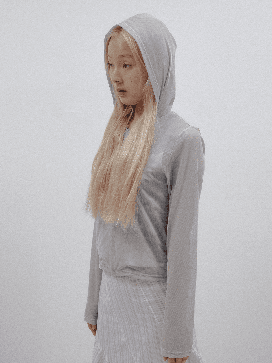 SUMMER SLIM HOODED ZIP-UP_GREY