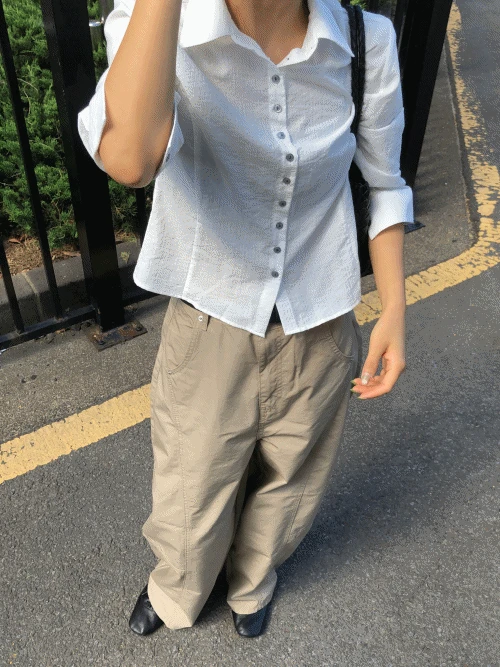 썸머)베이 7부 라인 셔츠