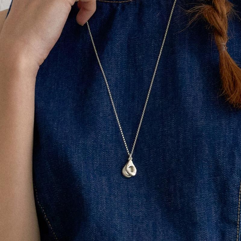 WATER SHAPE LONG NECKLACE-001