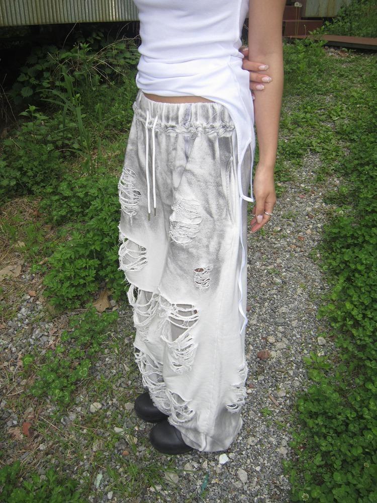 Vintage Wash Damage Wide Pants (빈티지 워싱 데미지 와이드 팬츠)