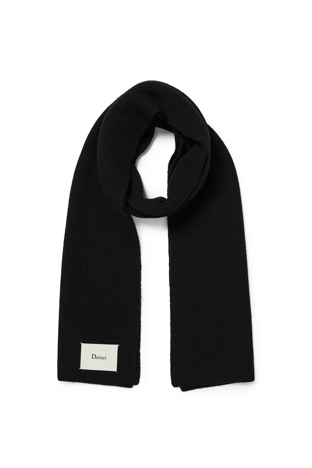 WOOL BASIC MUFFLER IN BLACK